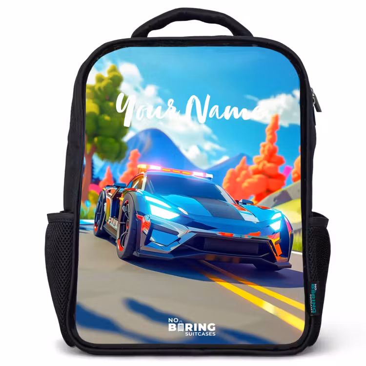 Sirene speedcar Rugzak - Zwart middel -3d