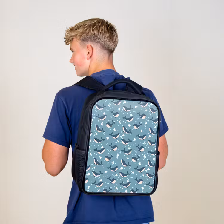 Klein - Oceaan - Walvis - Zeester Rugzak - Zwart middel 861 -sfeer8