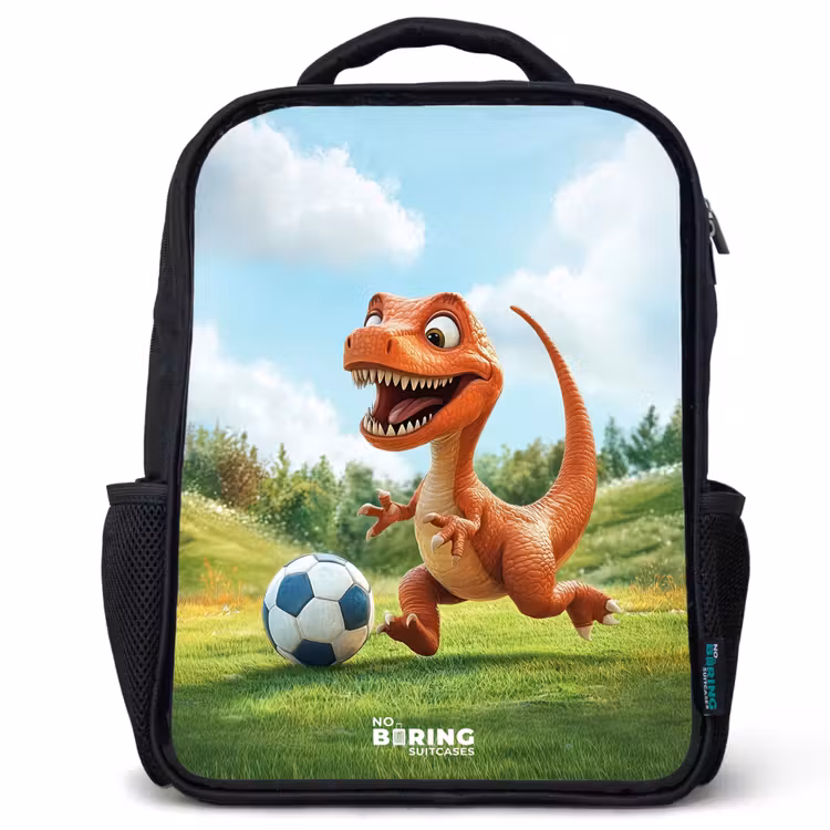 Voetbal - Dino - Sport Rugzak - Zwart middel -3d