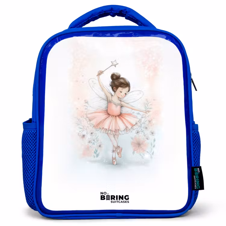 Ballerina - Elf - Fee Kinderrugzak - Blauw middel -3d