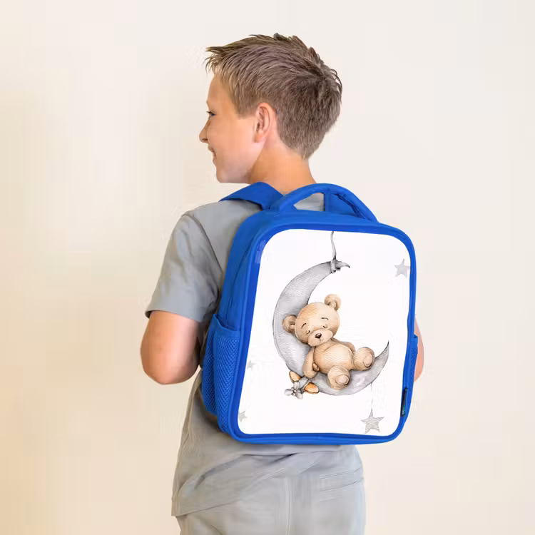 Beer - Maan - Sterren - Kinderen Kinderrugzak - Blauw middel -sfeer2