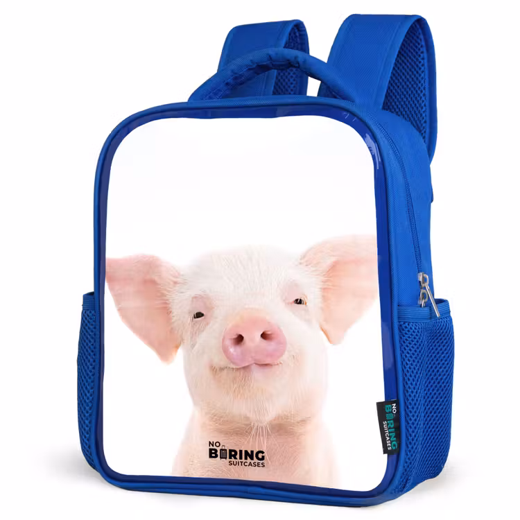Binky Big Kinderrugzak - Blauw middel -schuin