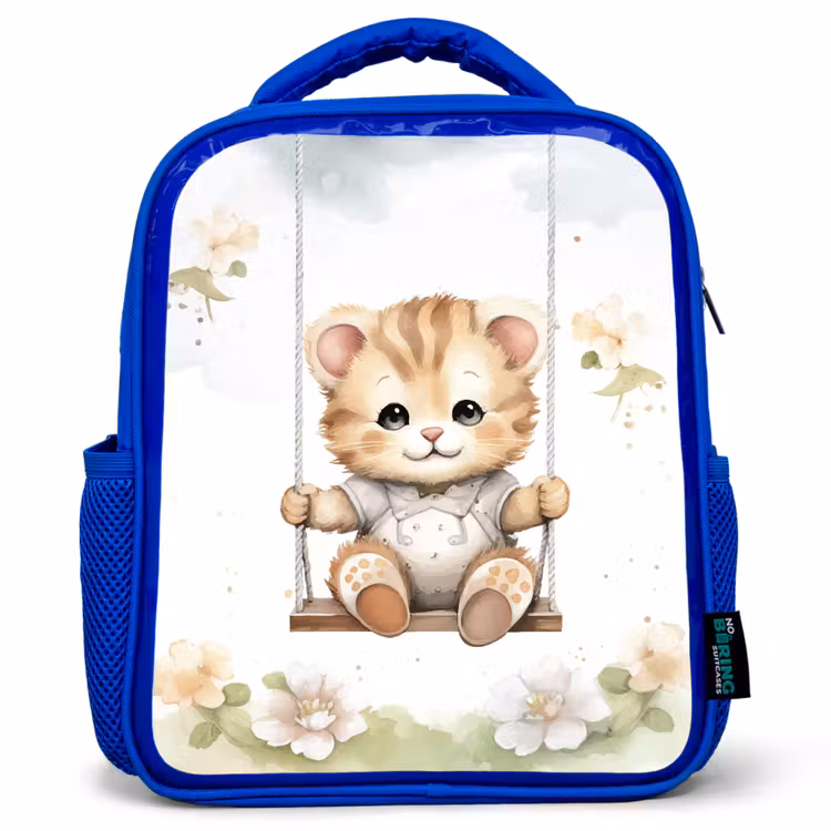 Beer - Baby - Dier - Kinderen Kinderrugzak - Blauw middel -3d