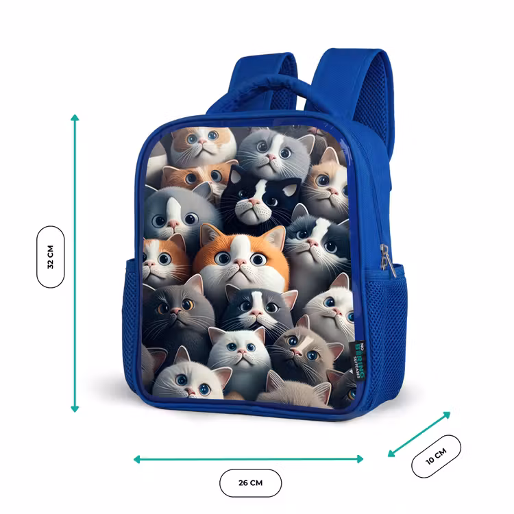 Snoezige Snuitjes Kinderrugzak - Blauw middel -productfoto_formaten