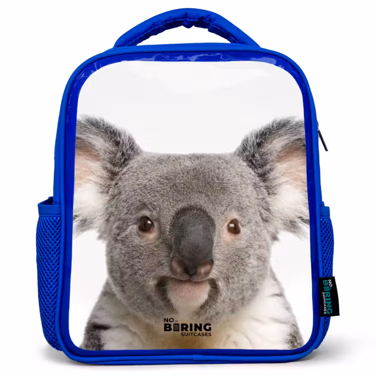 Schattige Koala Beer Kinderrugzak - Blauw middel -3d