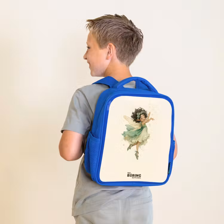 Dansende bosfee Kinderrugzak - Blauw middel -sfeer2