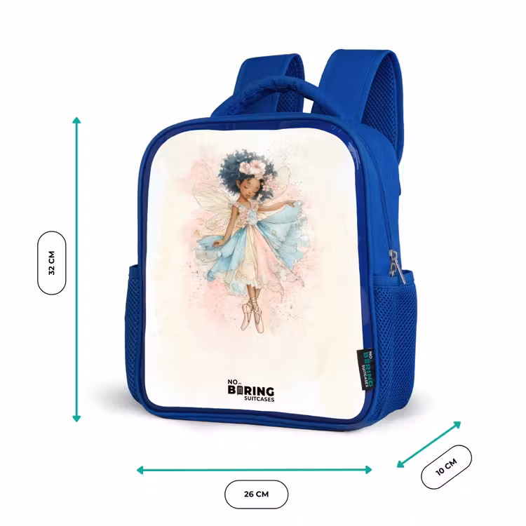 Elf - Ballet - Kleurrijk Kinderrugzak - Blauw middel -productfoto_formaten