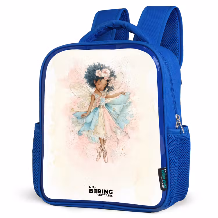 Elf - Ballet - Kleurrijk Kinderrugzak - Blauw middel -schuin