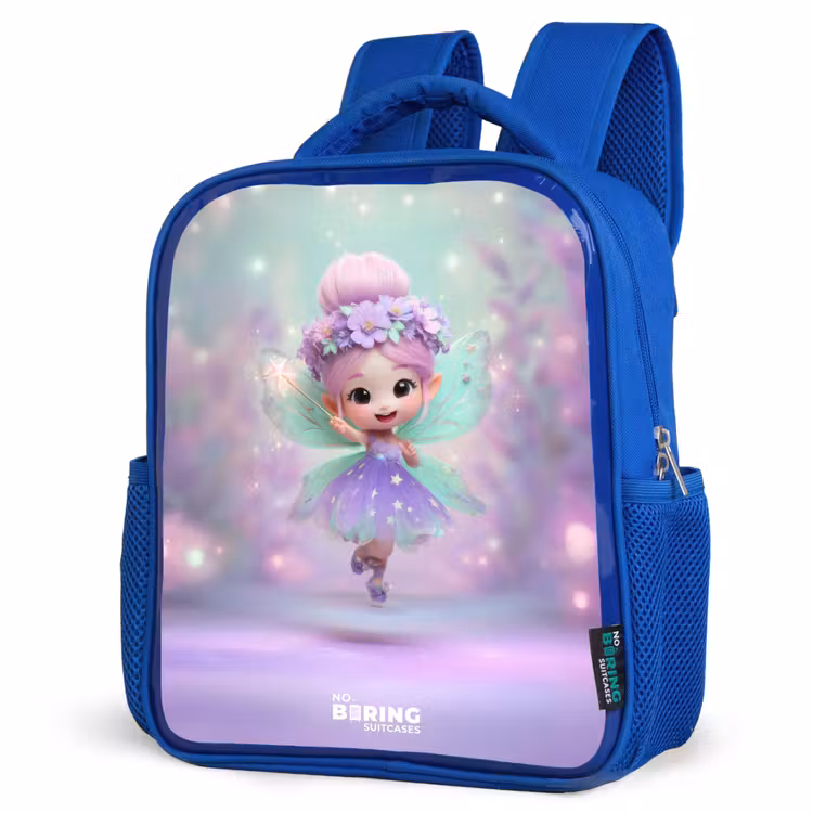 Elf - Tover - Magisch Kinderrugzak - Blauw middel -schuin