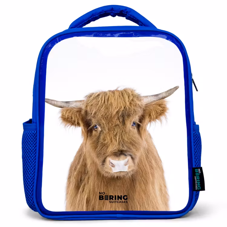 Halbe Hooglander Kinderrugzak - Blauw middel -3d