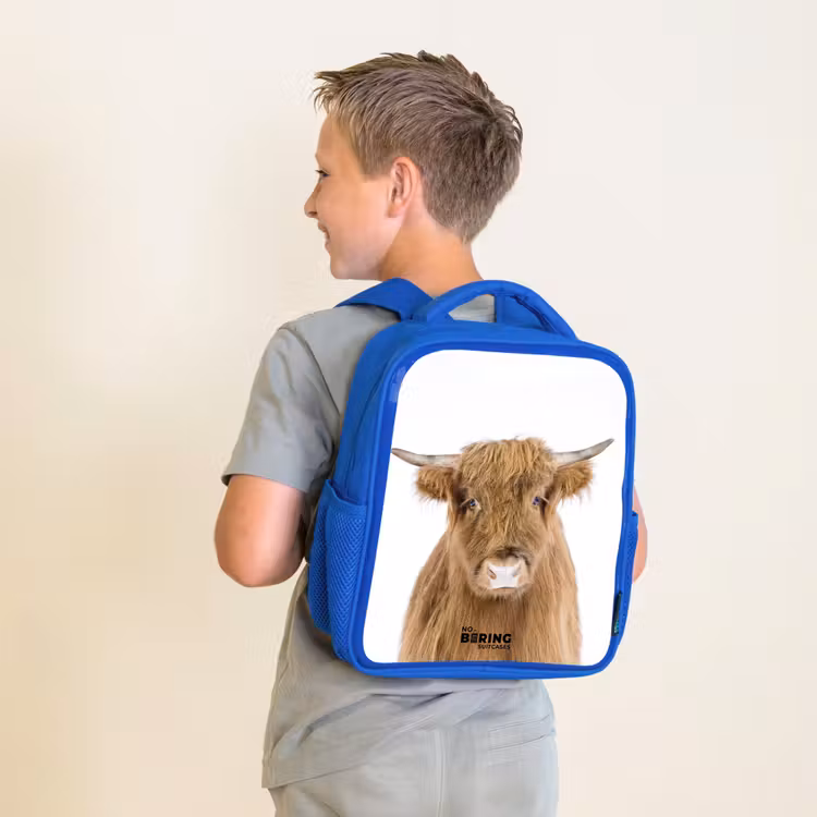 Halbe Hooglander Kinderrugzak - Blauw middel -sfeer2