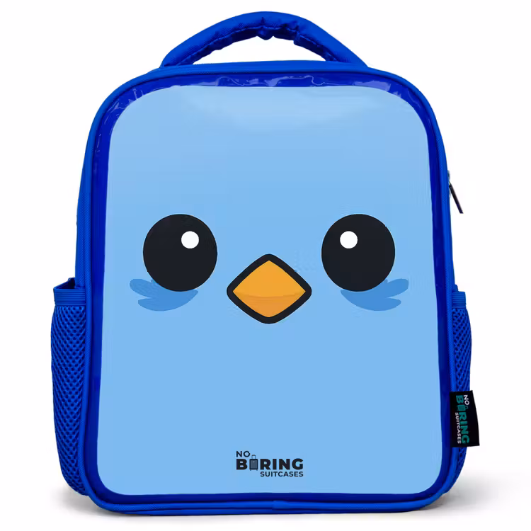 Kawai - Vogel - Blauw Kinderrugzak - Blauw middel -3d