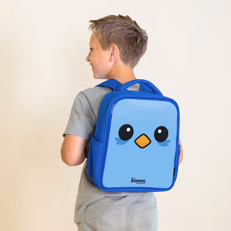 Kawai - Vogel - Blauw Kinderrugzak - Blauw middel -sfeer2