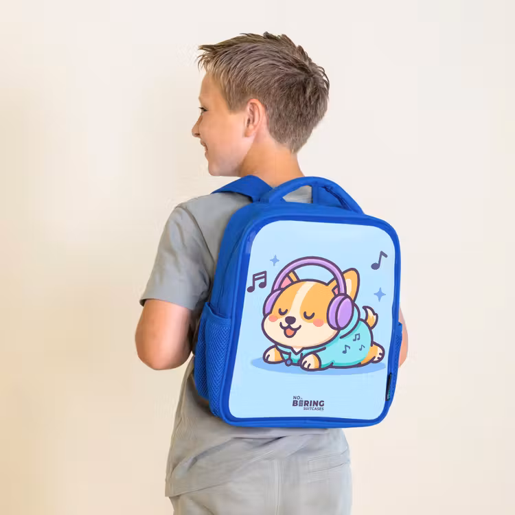 Kawai - Hond - Muziek Kinderrugzak - Blauw middel -sfeer2