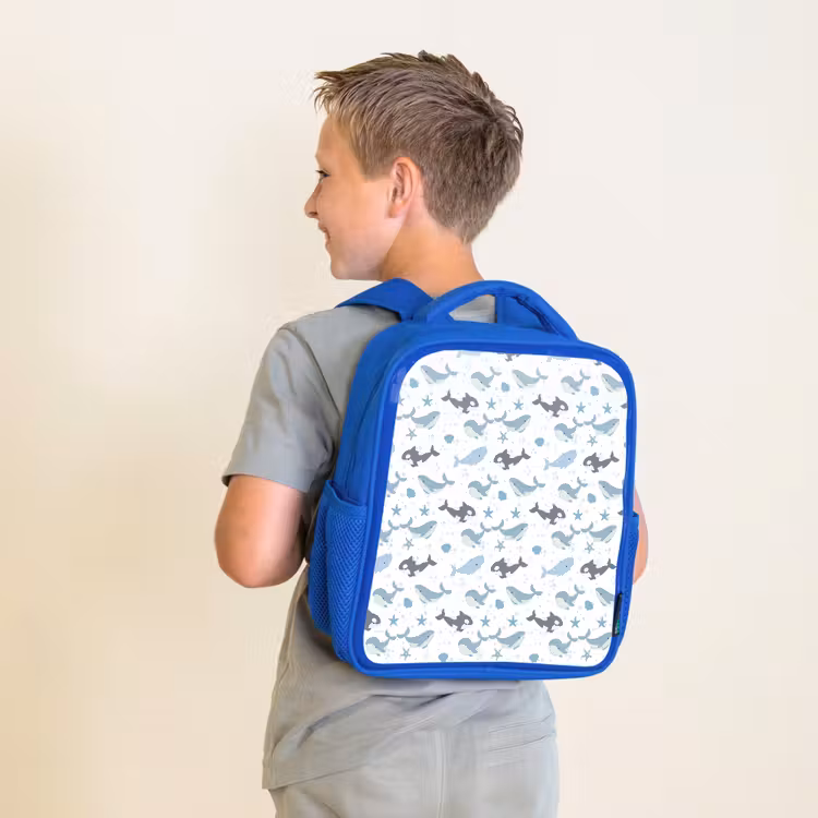 Oceaan - Walvis - Orka - Blauw Kinderrugzak - Blauw middel 862 -sfeer2