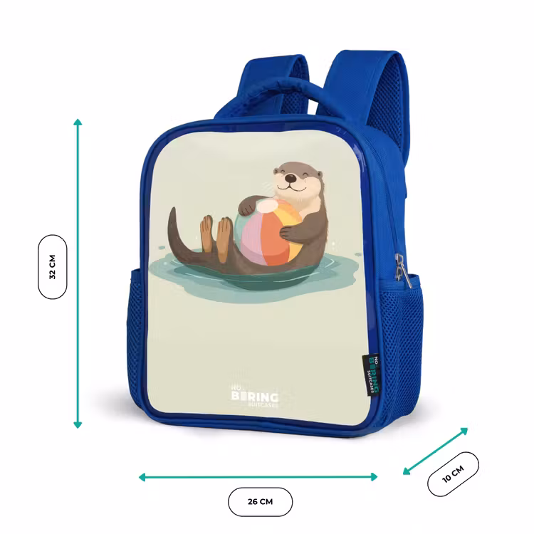 Otter - Strandbal - Water Kinderrugzak - Blauw middel -productfoto_formaten
