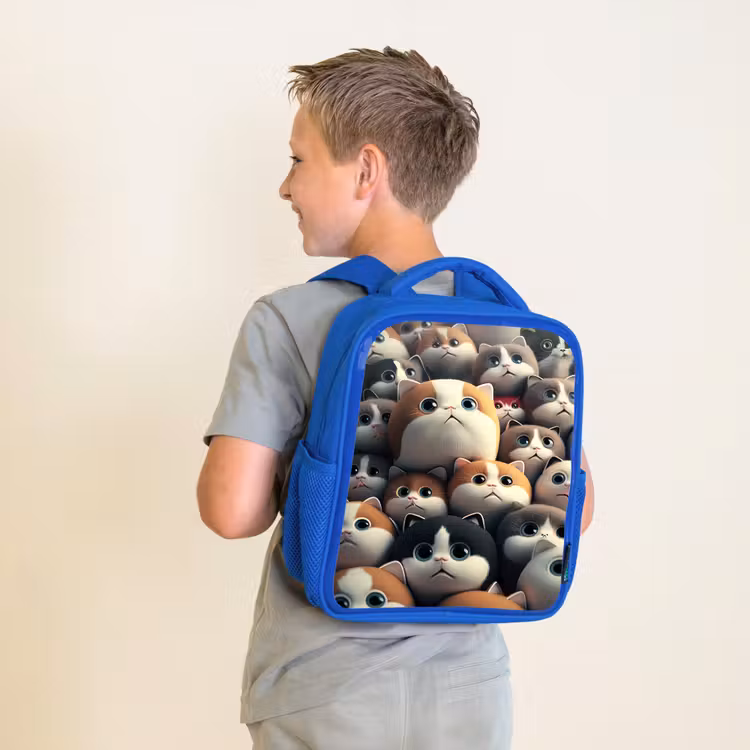 Lapjes Katjes Kinderrugzak - Blauw middel -sfeer2