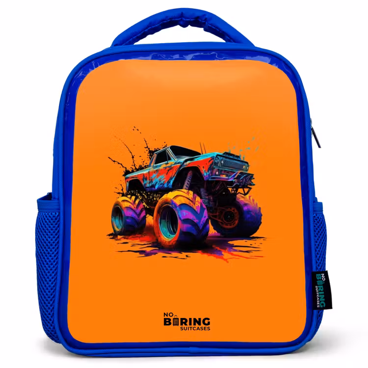 Rainbow Wheels Kinderrugzak - Blauw middel -3d