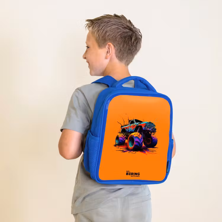 Rainbow Wheels Kinderrugzak - Blauw middel -sfeer2