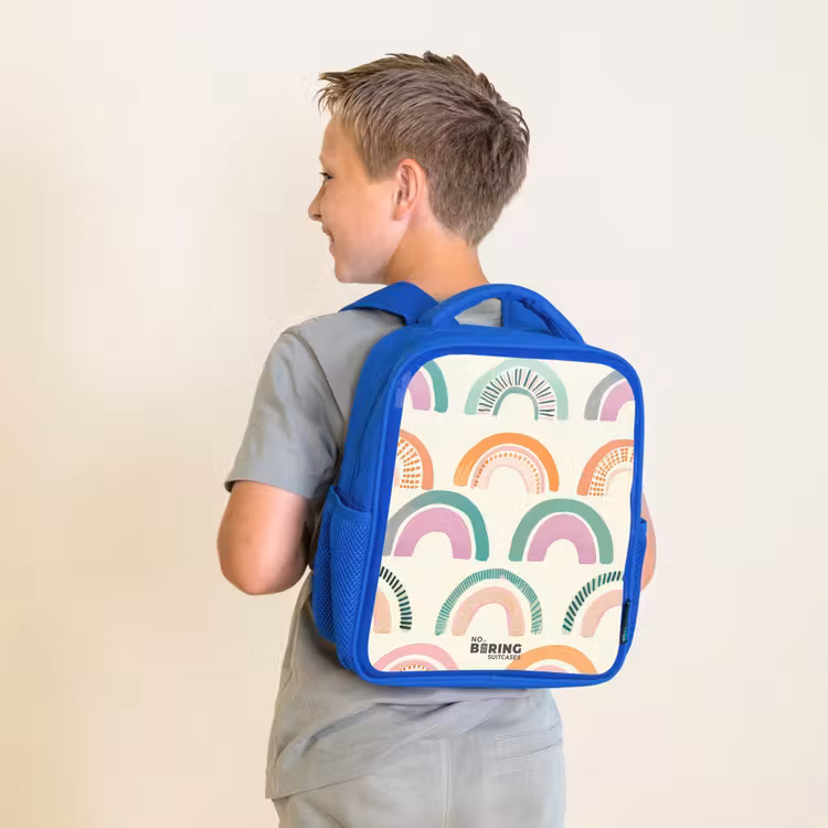 Regenbogen Kinderrugzak - Blauw middel -sfeer2