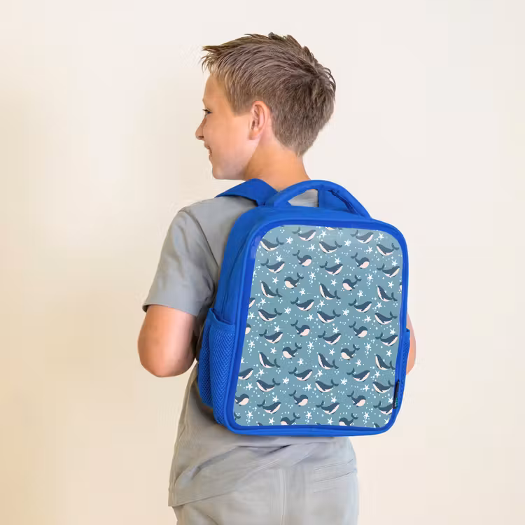 Klein - Oceaan - Walvis - Zeester Kinderrugzak - Blauw middel 862 -sfeer2