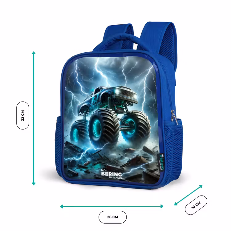 Thunder Wheels Kinderrugzak - Blauw middel -productfoto_formaten