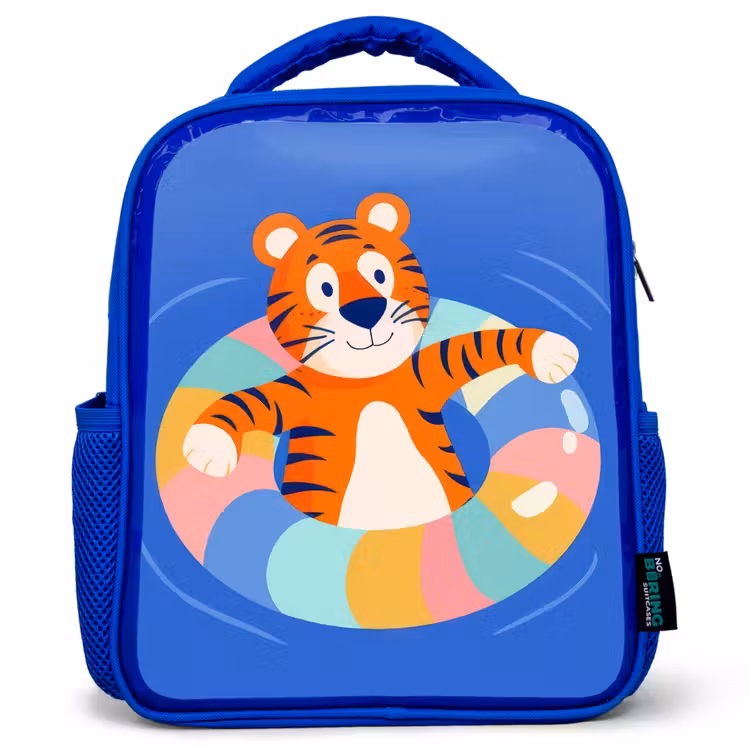 Tijger - Zwemband - Water Kinderrugzak - Blauw middel -3d
