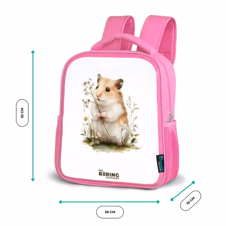 Dier - Natuur - Hamster Kinderrugzak - Roze middel -productfoto_formaten