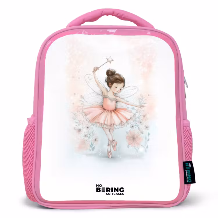 Ballerina - Elf - Fee Kinderrugzak - Roze middel -3d