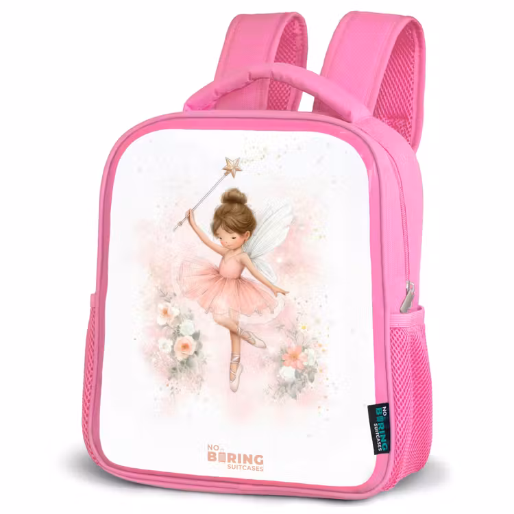 Ballerina fee in roze Kinderrugzak - Roze middel -schuin