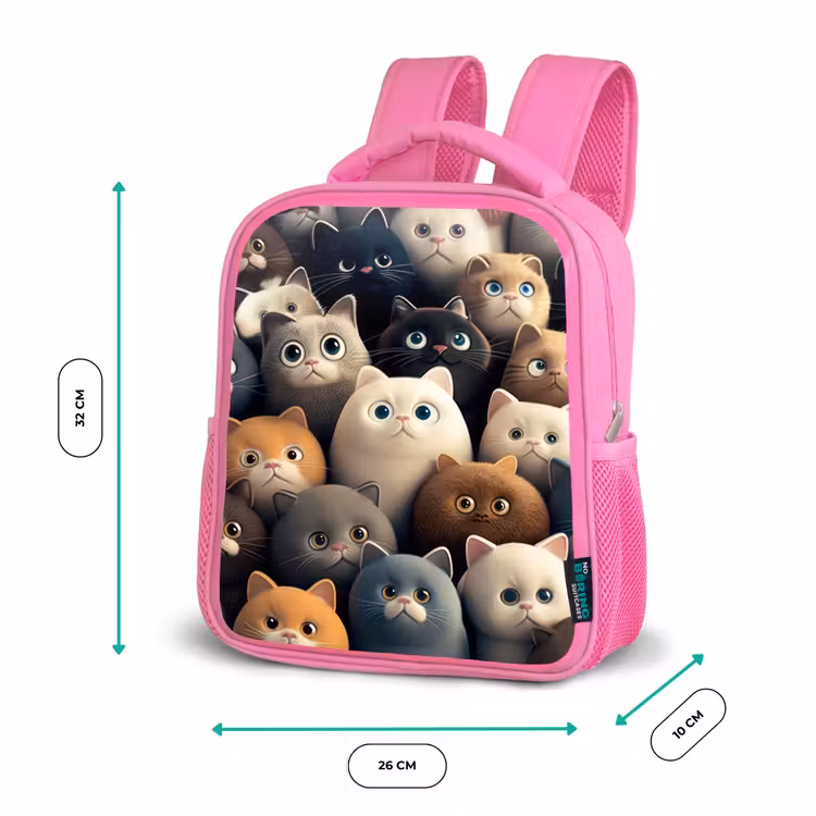 Kattigheid Kinderrugzak - Roze middel -productfoto_formaten
