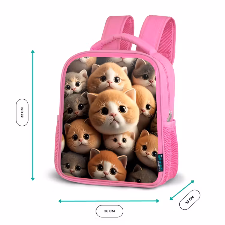 Knuffelkatjes Kinderrugzak - Roze middel -productfoto_formaten