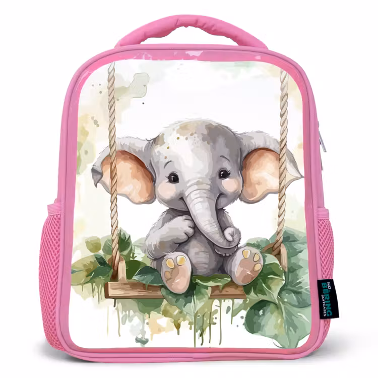 Olifant - Dier - Kinderen - Jungle Kinderrugzak - Roze middel -3d