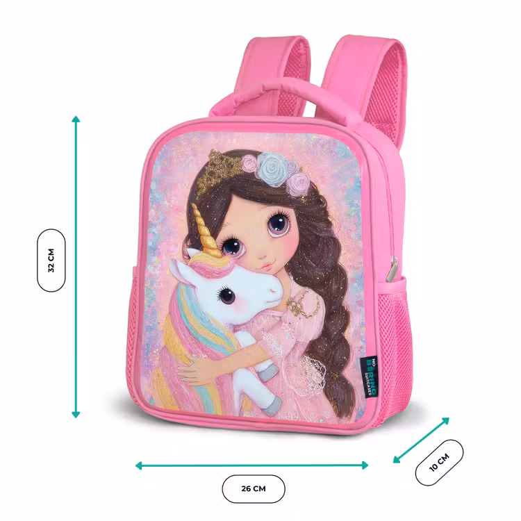 Meisje - Eenhoorn - Glitter Kinderrugzak - Roze middel -productfoto_formaten