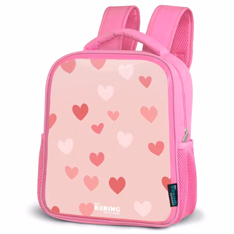 Hartjes Kinderrugzak - Roze middel -schuin