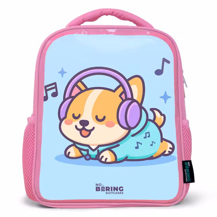 Kawai - Hond - Muziek Kinderrugzak - Roze middel -3d