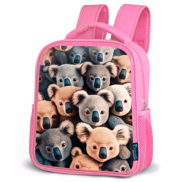 Koala Kapriolen Kinderrugzak - Roze middel -schuin
