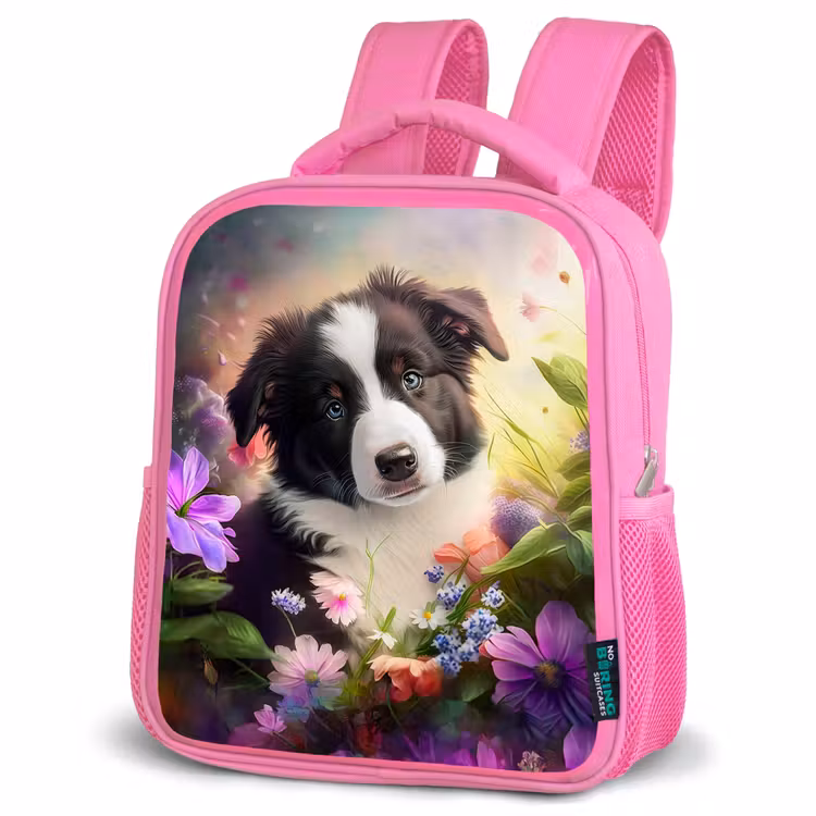 Lasse het Hondje Kinderrugzak - Roze middel -schuin