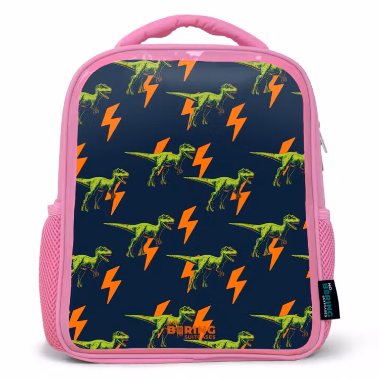 Bliksemsnelle raptors Kinderrugzak - Roze middel -3d