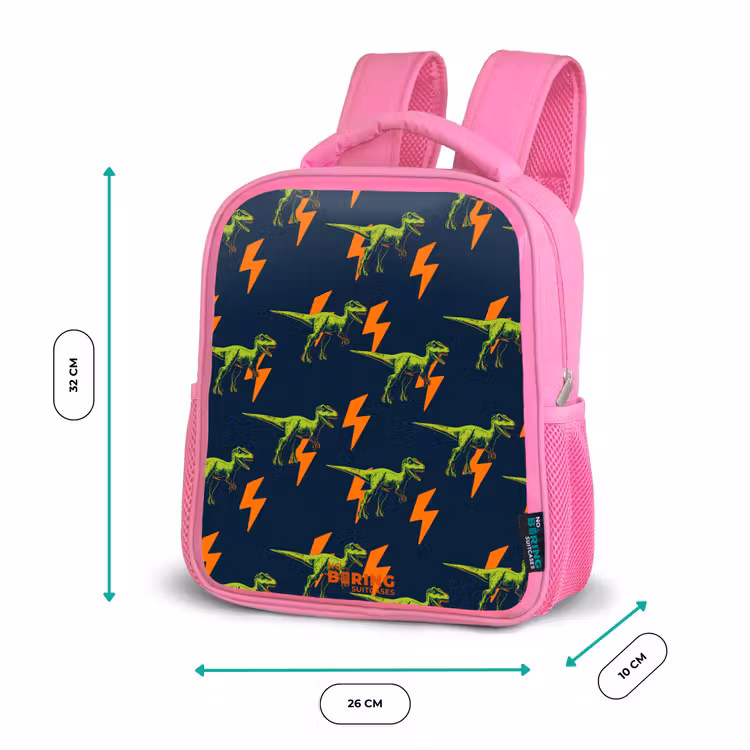Bliksemsnelle raptors Kinderrugzak - Roze middel -productfoto_formaten