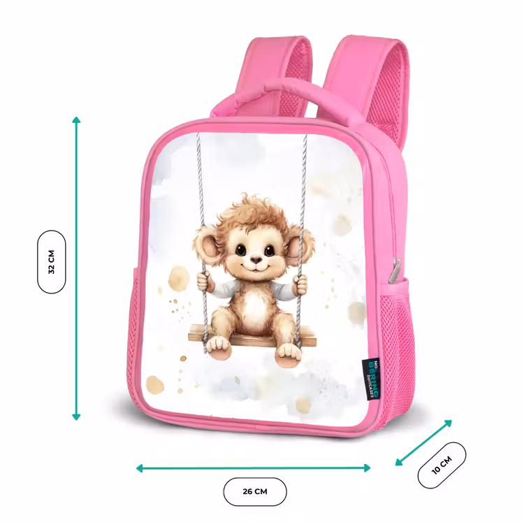 Aap - Dier - Kinderen Kinderrugzak - Roze middel -productfoto_formaten