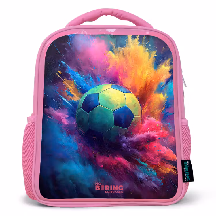 Neon - Bal - Kleurrijk Kinderrugzak - Roze middel -3d