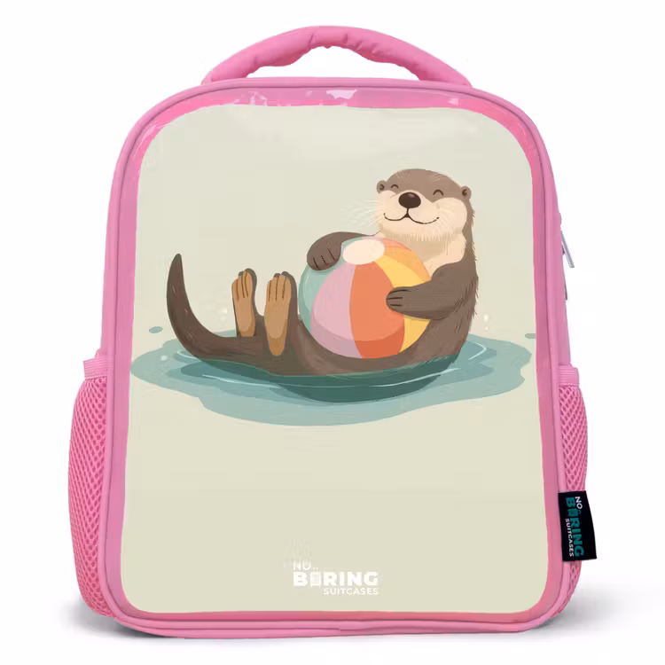 Otter - Strandbal - Water Kinderrugzak - Roze middel -3d