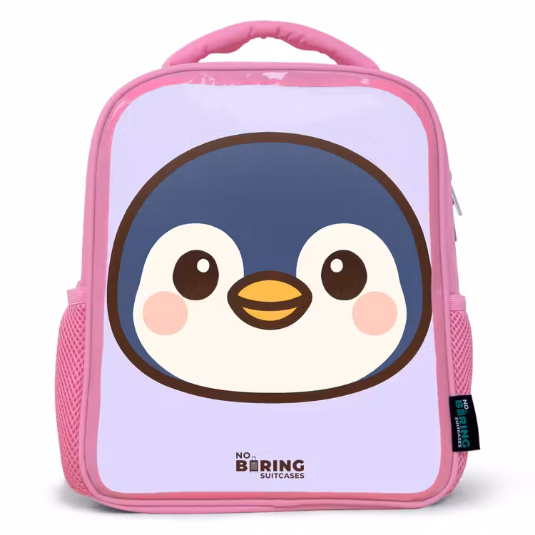 Pinguïn Kinderrugzak - Roze middel -3d