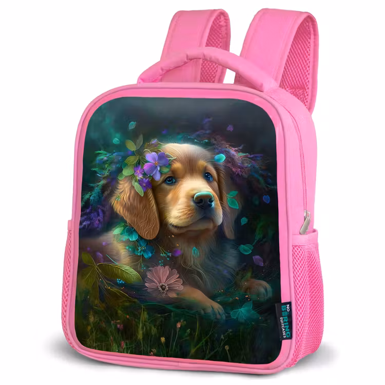 Polly Pup Kinderrugzak - Roze middel -schuin