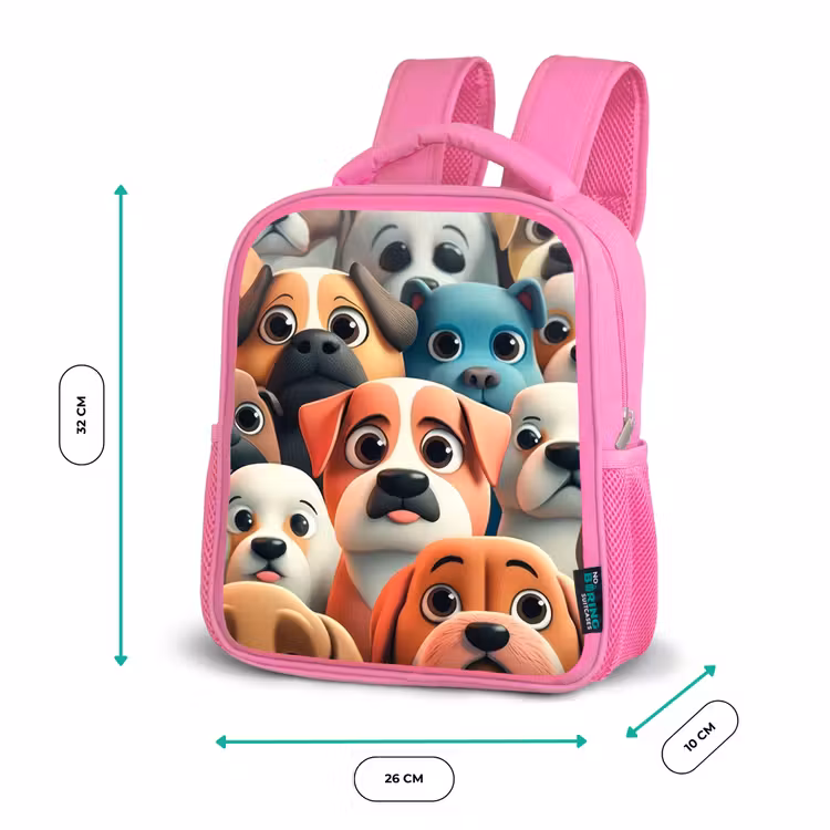 Hondsdolheid Kinderrugzak - Roze middel -productfoto_formaten