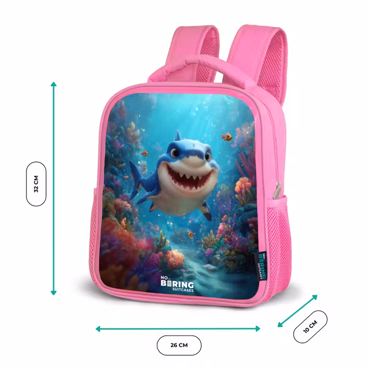 Rif - Koraal - Haai - Dier Kinderrugzak - Roze middel -productfoto_formaten