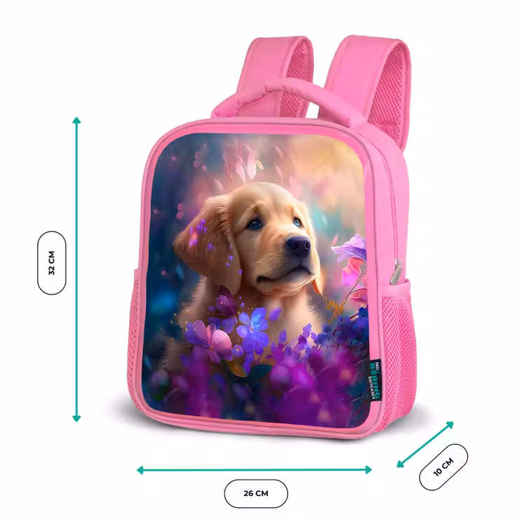 Rudy Retriever Kinderrugzak - Roze middel -productfoto_formaten