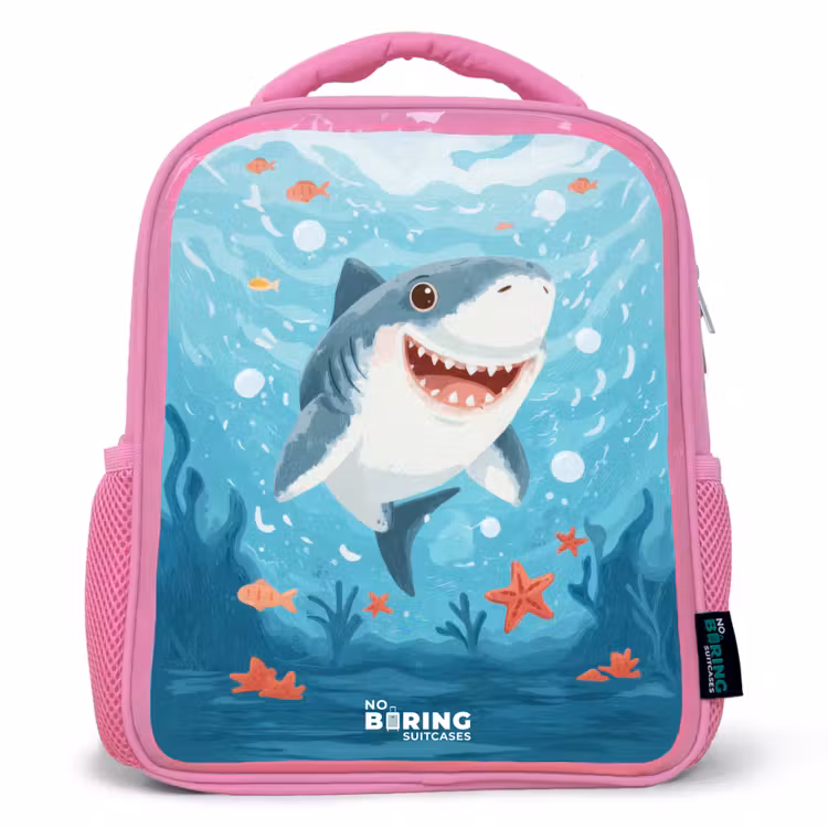 Haai - Water - Zee Kinderrugzak - Roze middel -3d