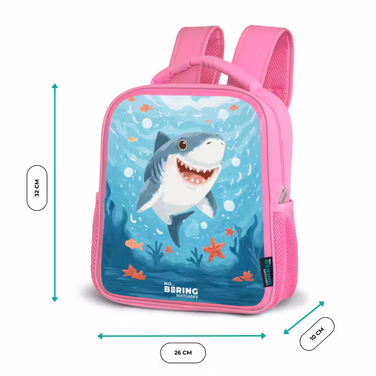 Haai - Water - Zee Kinderrugzak - Roze middel -productfoto_formaten